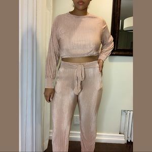 Rose Gold Two piece pant set